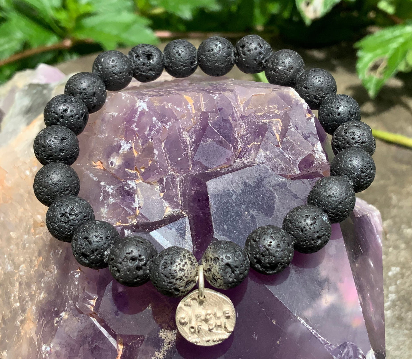 Lava Rock Bracelet (Large) 21-22 cm diameter