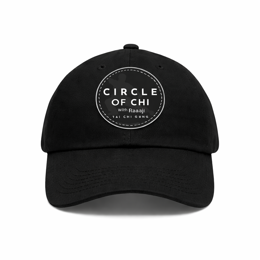 Black cap with 'Circle of Chi' logo on a white background